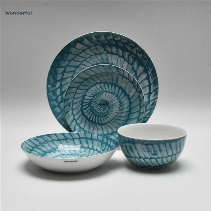 Blue Spiral Ceramic Dinnerware Set best